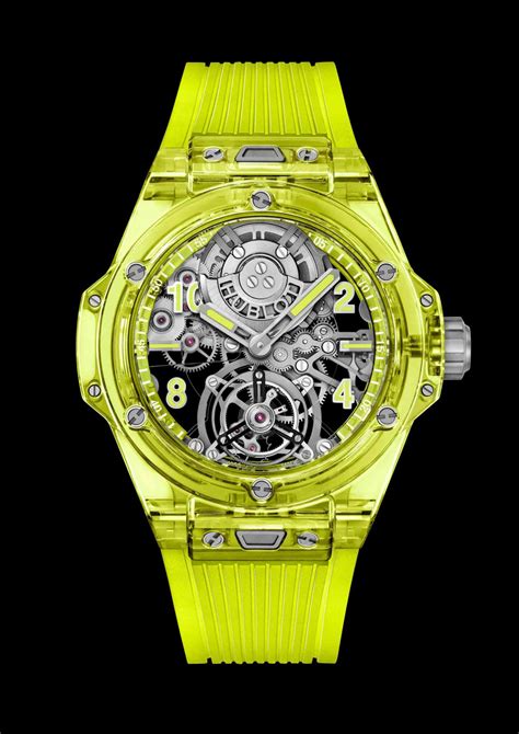 Hublot's Big Bang Tourbillon Automatic in Neon Yellow